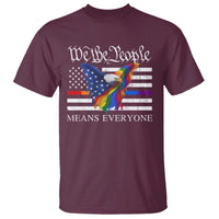 We The People Means Everyone US Constitution LGBT Pride T Shirt Rainbow Bald Eagle