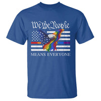 We The People Means Everyone US Constitution LGBT Pride T Shirt Rainbow Bald Eagle