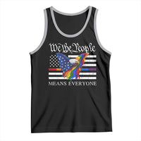 We The People Means Everyone US Constitution LGBT Pride Tank Top Rainbow Bald Eagle