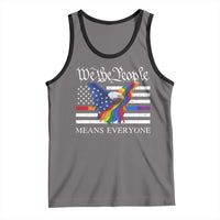 We The People Means Everyone US Constitution LGBT Pride Tank Top Rainbow Bald Eagle