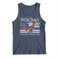 We The People Means Everyone US Constitution LGBT Pride Tank Top Rainbow Bald Eagle