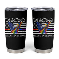 We The People Means Everyone US Constitution LGBT Pride Tumbler Cup Rainbow Bald Eagle