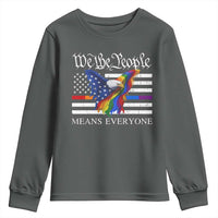 We The People Means Everyone US Constitution LGBT Pride Youth Sweatshirt Rainbow Bald Eagle