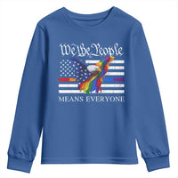 We The People Means Everyone US Constitution LGBT Pride Youth Sweatshirt Rainbow Bald Eagle