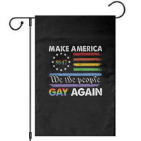 Funny Make America Gay Again 8647 Garden Flag Rainbow Betsy Ross Flag - Wonder Print Shop