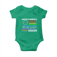 Funny Make America Gay Again 8647 Baby Onesie Rainbow Betsy Ross Flag - Wonder Print Shop