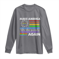 Funny Make America Gay Again 8647 Long Sleeve Shirt Rainbow Betsy Ross Flag - Wonder Print Shop