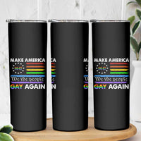Funny Make America Gay Again 8647 Skinny Tumbler Rainbow Betsy Ross Flag - Wonder Print Shop