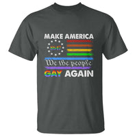 Funny Make America Gay Again 8647 T Shirt Rainbow Betsy Ross Flag - Wonder Print Shop