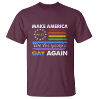 Funny Make America Gay Again 8647 T Shirt Rainbow Betsy Ross Flag - Wonder Print Shop