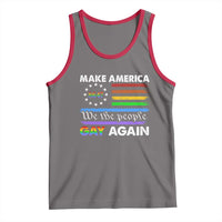 Funny Make America Gay Again 8647 Tank Top Rainbow Betsy Ross Flag - Wonder Print Shop