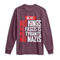 No Kings No Fascists No Tyrants No Nazis 8647 Long Sleeve Shirt - Wonder Print Shop