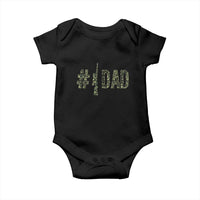 Funny No 1 Hunting Dad Baby Onesie Number One Hunter Fathers Day - Wonder Print Shop