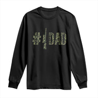 Funny No 1 Hunting Dad Long Sleeve Shirt Number One Hunter Fathers Day - Wonder Print Shop