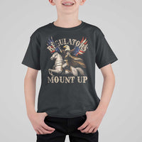 Funny Regulators Mount Up 4th Of July George Washington T Shirt For Kid American Flag Eagle - Wonder Print Shop