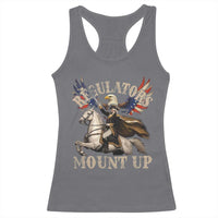Funny Regulators Mount Up 4th Of July George Washington Racerback Tank Top American Flag Eagle - Wonder Print Shop