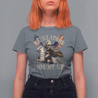Funny Regulators Mount Up 4th Of July George Washington T Shirt For Women American Flag Eagle - Wonder Print Shop