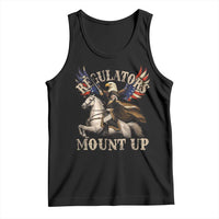Funny Regulators Mount Up 4th Of July George Washington Tank Top American Flag Eagle - Wonder Print Shop