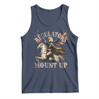 Funny Regulators Mount Up 4th Of July George Washington Tank Top American Flag Eagle - Wonder Print Shop