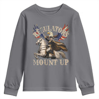 Funny Regulators Mount Up 4th Of July George Washington Youth Sweatshirt American Flag Eagle - Wonder Print Shop