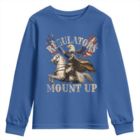 Funny Regulators Mount Up 4th Of July George Washington Youth Sweatshirt American Flag Eagle - Wonder Print Shop