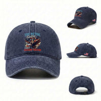 Funny The Metric System Can't Measure Freedom 4th Of July Washed Cotton Baseball Cap