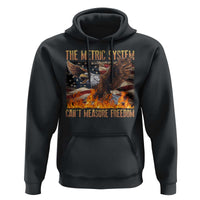 Funny The Metric System Can't Measure Freedom Hoodie 4th of July Fire Eagle USA Flag Meme - Wonder Print Shop