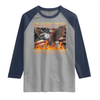 Funny The Metric System Can't Measure Freedom Raglan Shirt 4th of July Fire Eagle USA Flag Meme - Wonder Print Shop