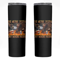 Funny The Metric System Can't Measure Freedom Skinny Tumbler 4th of July Fire Eagle USA Flag Meme - Wonder Print Shop
