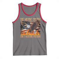 Funny The Metric System Can't Measure Freedom Tank Top 4th of July Fire Eagle USA Flag Meme - Wonder Print Shop