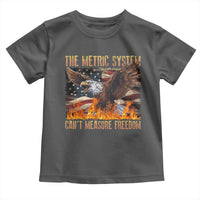 Funny The Metric System Can't Measure Freedom Toddler T Shirt 4th of July Fire Eagle USA Flag Meme - Wonder Print Shop