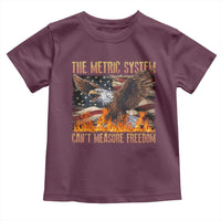 Funny The Metric System Can't Measure Freedom Toddler T Shirt 4th of July Fire Eagle USA Flag Meme - Wonder Print Shop