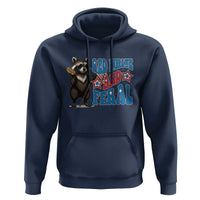 Funny Red White And Feral Hoodie Raccoon 4th of July Patriotic - Wonder Print Shop