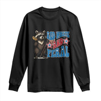 Funny Red White And Feral Long Sleeve Shirt Raccoon 4th of July Patriotic - Wonder Print Shop