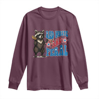 Funny Red White And Feral Long Sleeve Shirt Raccoon 4th of July Patriotic - Wonder Print Shop