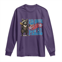 Funny Red White And Feral Long Sleeve Shirt Raccoon 4th of July Patriotic - Wonder Print Shop