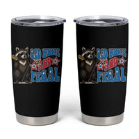 Funny Red White And Feral Tumbler Cup Raccoon 4th of July Patriotic - Wonder Print Shop