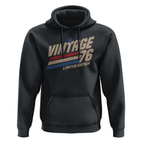 50th Birthday Hoodie Vintage 1976 50 Years Old Birthday USA Stripes