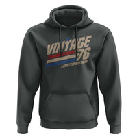 50th Birthday Hoodie Vintage 1976 50 Years Old Birthday USA Stripes