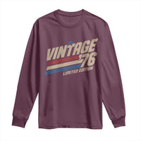 50th Birthday Long Sleeve Shirt Vintage 1976 50 Years Old Birthday USA Stripes