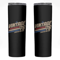 50th Birthday Skinny Tumbler Vintage 1976 50 Years Old Birthday USA Stripes