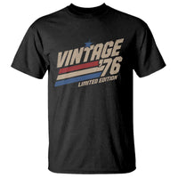 50th Birthday T Shirt Vintage 1976 50 Years Old Birthday USA Stripes