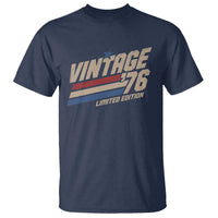 50th Birthday T Shirt Vintage 1976 50 Years Old Birthday USA Stripes