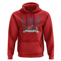 Floral 250th Birthday of America 250 Years USA Patriotic Hoodie