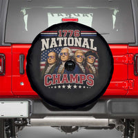 1776 National Champs Founding Father Spare Tire Cover Funny 4th of July Patriotic