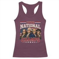 1776 National Champs Founding Father Racerback Tank Top Funny 4th of July Patriotic