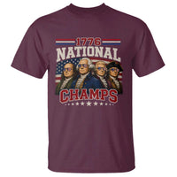 1776 National Champs Founding Father T Shirt Funny 4th of July Patriotic