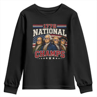 1776 National Champs Founding Father Youth Sweatshirt Funny 4th of July Patriotic