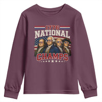 1776 National Champs Founding Father Youth Sweatshirt Funny 4th of July Patriotic