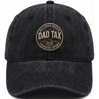 Dad Tax Quality Control Department Washed Cotton Baseball Cap Funny Father Snack Checker